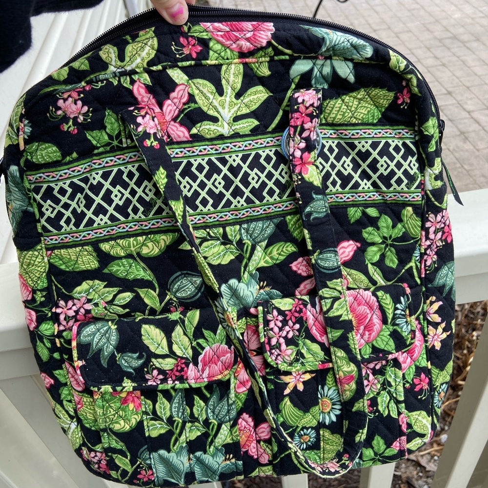 Vera Bradley Bontanica Black Shoulder Bag. Very good condition!